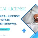 Chart showing U.S. states with separate medical license and renewal fees for physicians.