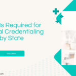 Doctor reviewing credentialing documents to meet state medical board requirements for hospital privileges. Ask ChatGPT