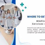 Doctor reviewing documents for Medical License Services California with secure and fast application support