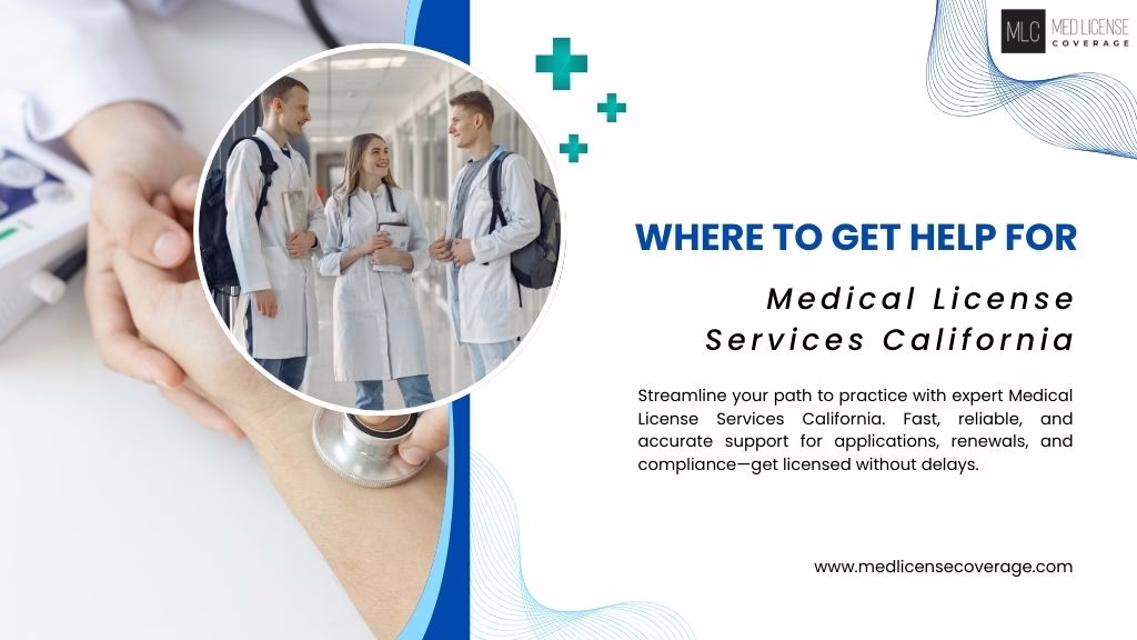 Doctor reviewing documents for Medical License Services California with secure and fast application support