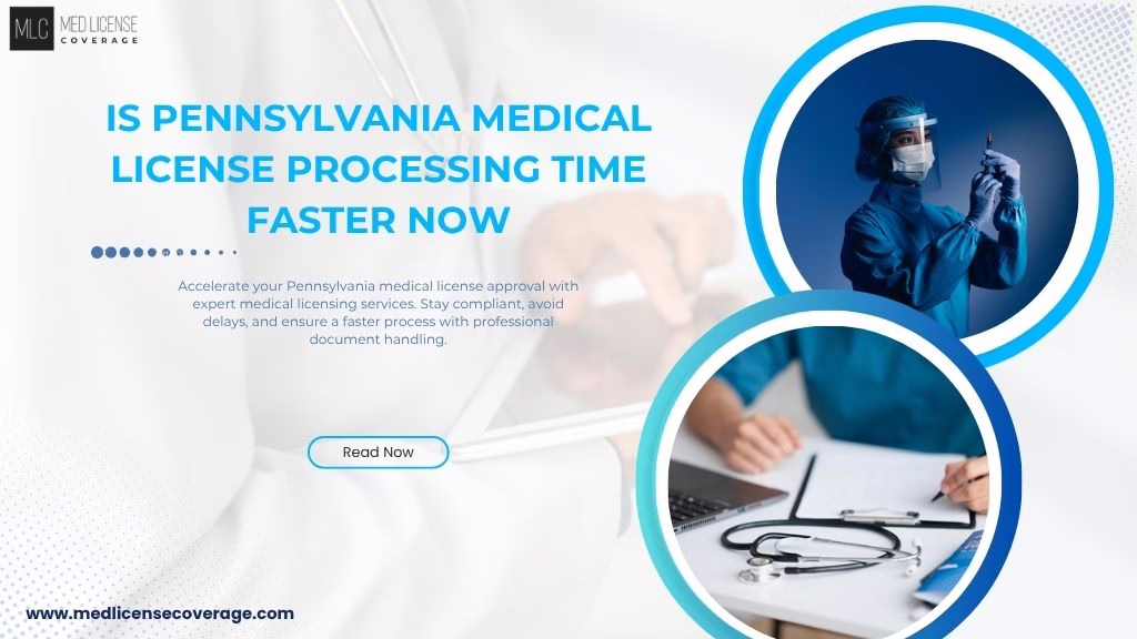 Doctor reviewing Pennsylvania medical license documents with digital tools for faster processing.