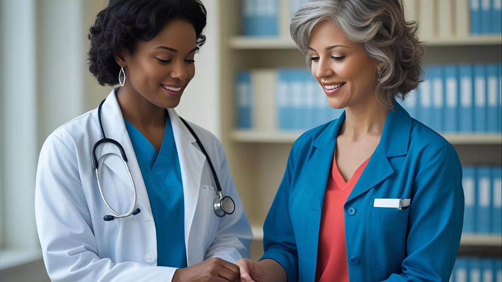 Medical licensing expert assisting physician with South Carolina license reinstatement paperwork and compliance.